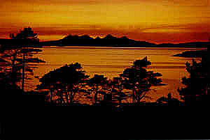 Isle of Rhum off west coast of Scotland by Arisiag